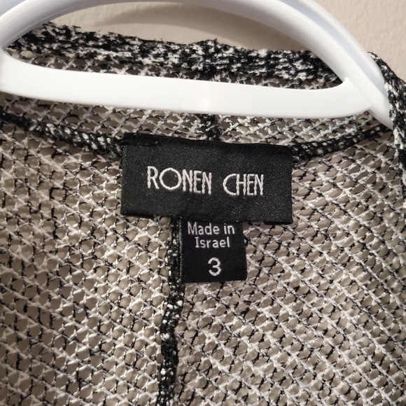 Ronen Chen - Open Front Mesh Cardigan - Picture 2 of 6